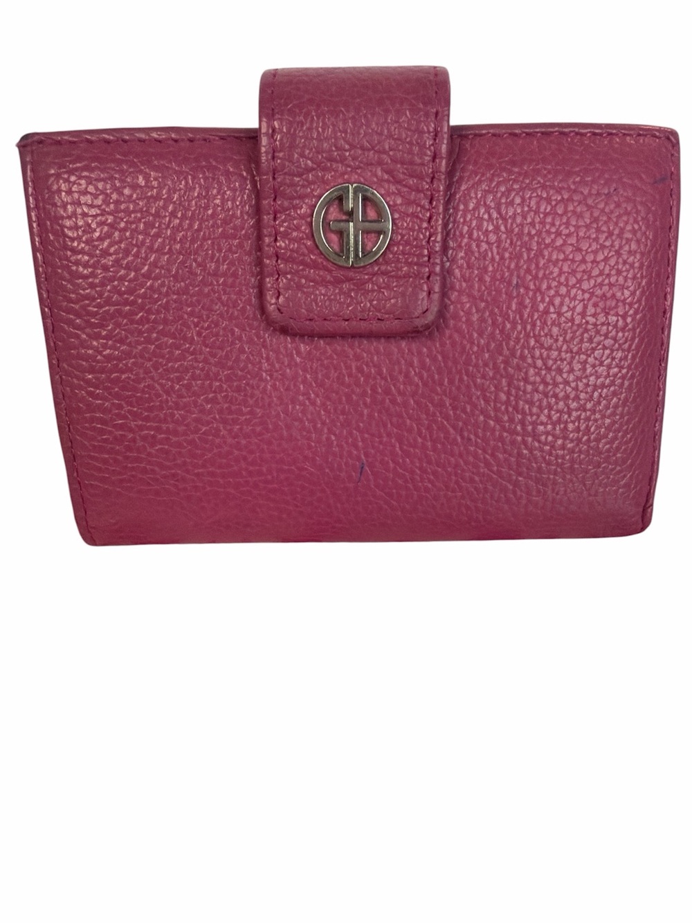 Giani‎ Bernini Magenta Pebbled Leather Snap Wallet